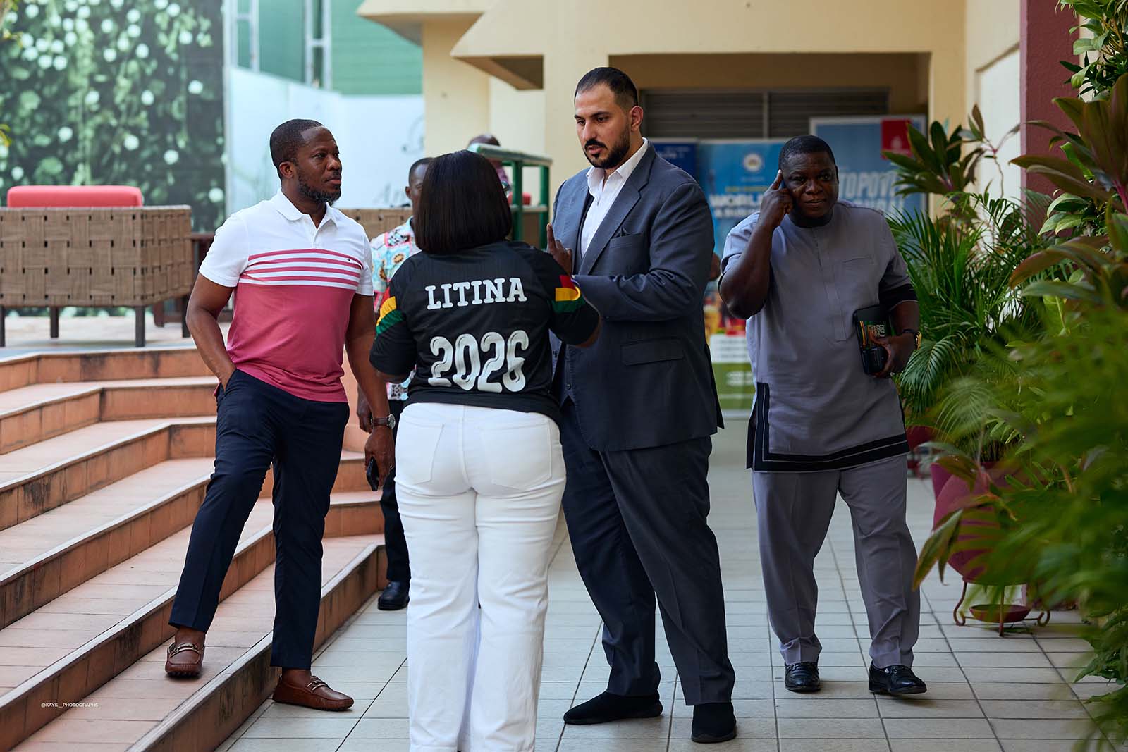 Litina team with guests at the Expo venue