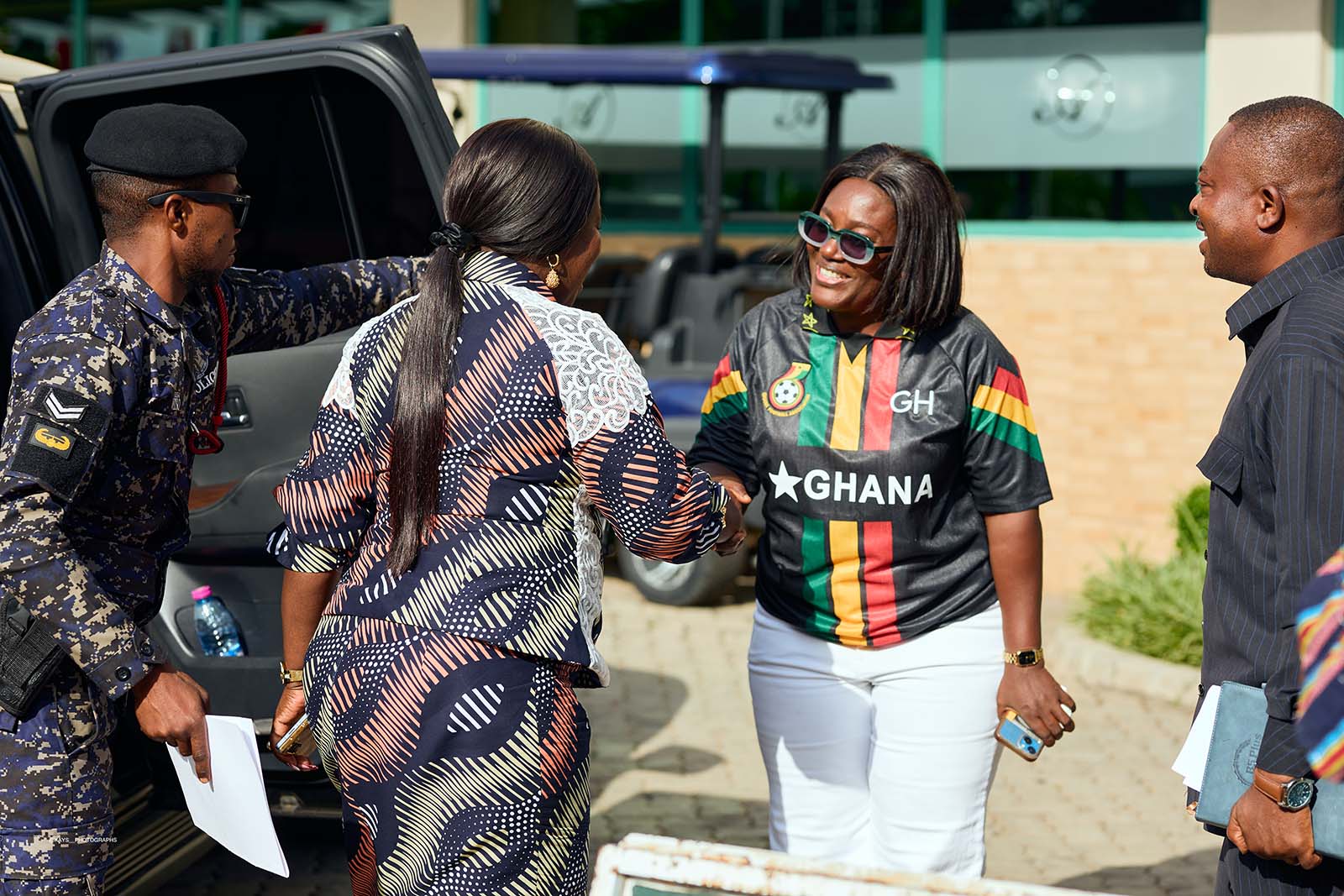 Trade Minister arriving at the Made in Ghana Expo launch